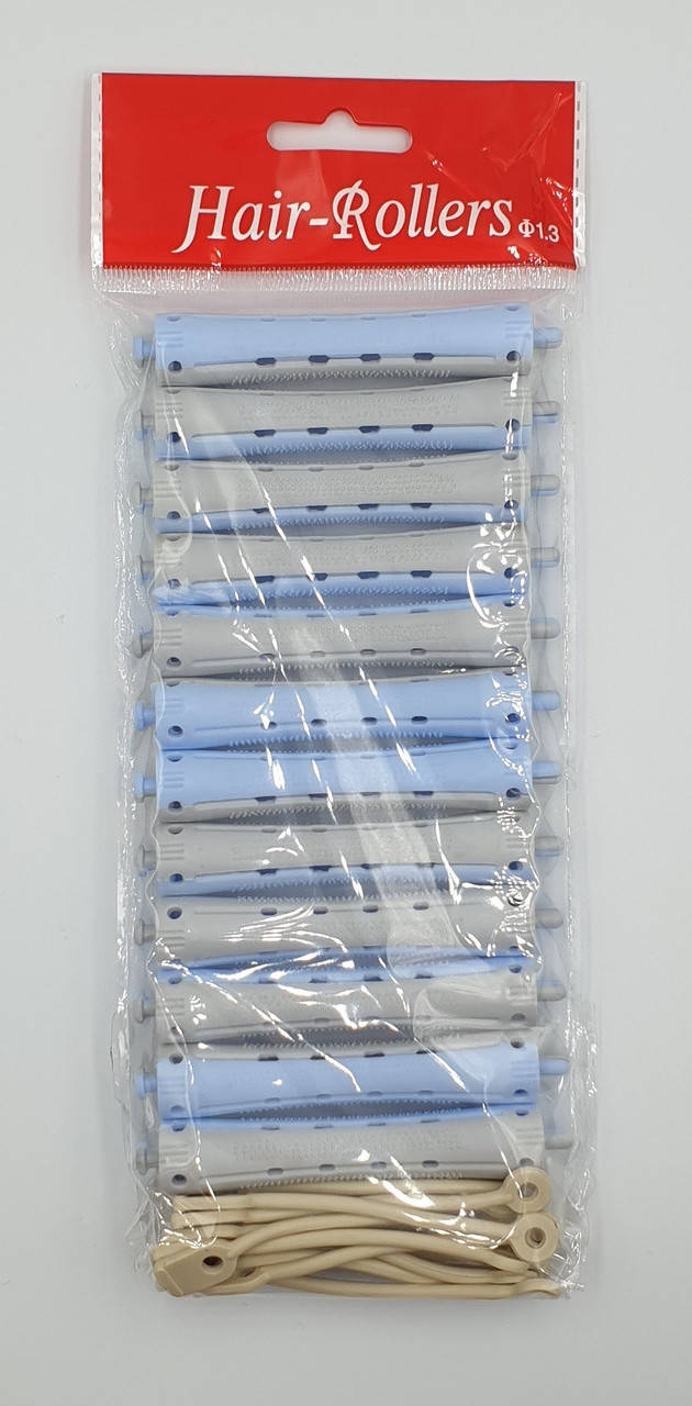 

Бигуди-коклюшки для химзавивки волос длинные (91 мм) серо-голубые ø 13 мм. Бигуди для холодной волны