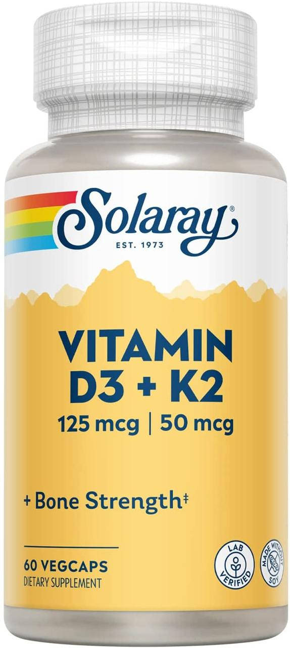 

Solaray Vitamin D3 K2 60 капсул