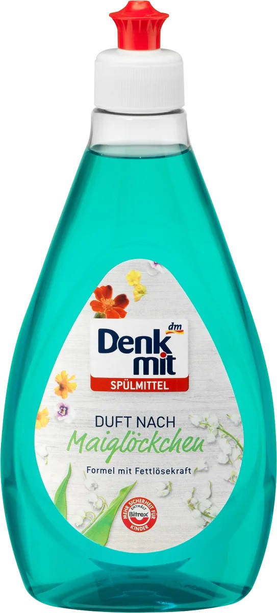 

Denkmit Spülmittel maiglöckchen Концентрат для мытья посуды с ароматом ландышей 0,5 л
