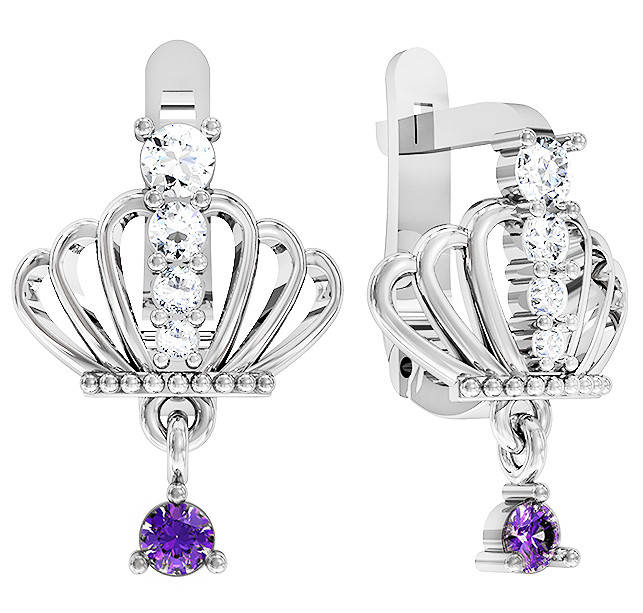 

Серьги серебряные Корона 311 730