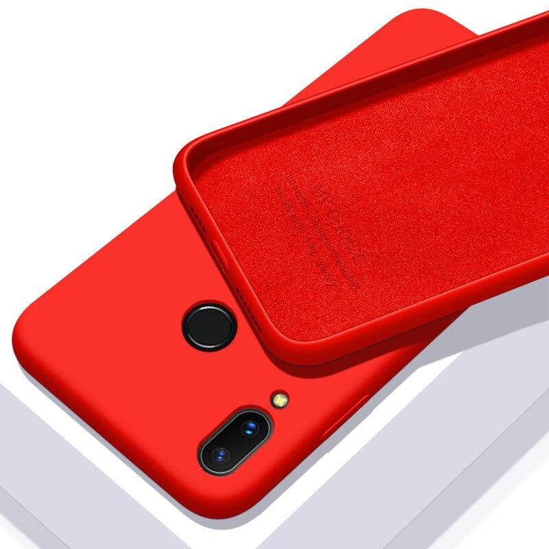 

Силиконовый чехол для Xiaomi Redmi Note 7 Красный микрофибра soft touch