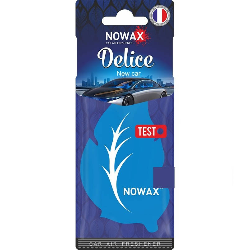 

Ароматизатор повітря целюлозний Nowax серія Delice - New Car (50шт/уп)