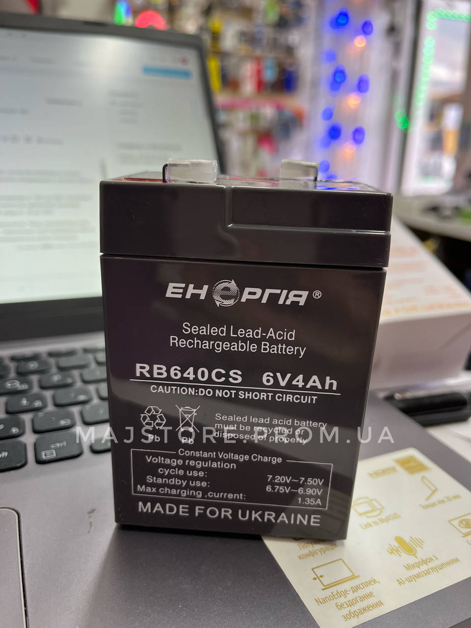 

Аккумулятор BATTERY ЕНЕРГИЯ 6V 4A, Аккумулятор для весов, фонарей, приборов, Аккумуляторная батарея, АКБ