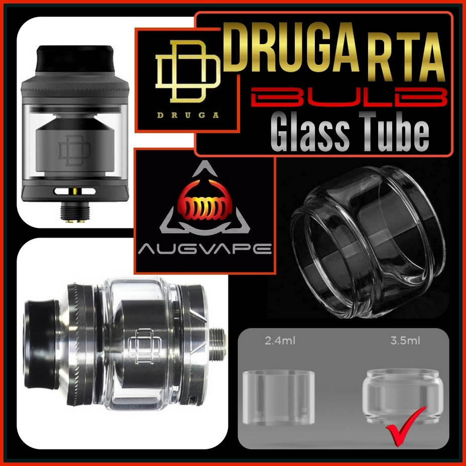 

Augvape Druga RTA Bulb Glass Tube. Колба для увеличения объема бака. Стекло. Оригинал.