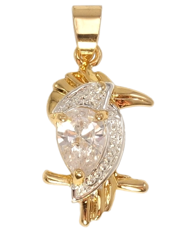 

Кулон Fallon Позолота 18К + Родий "Птица с цирконием"