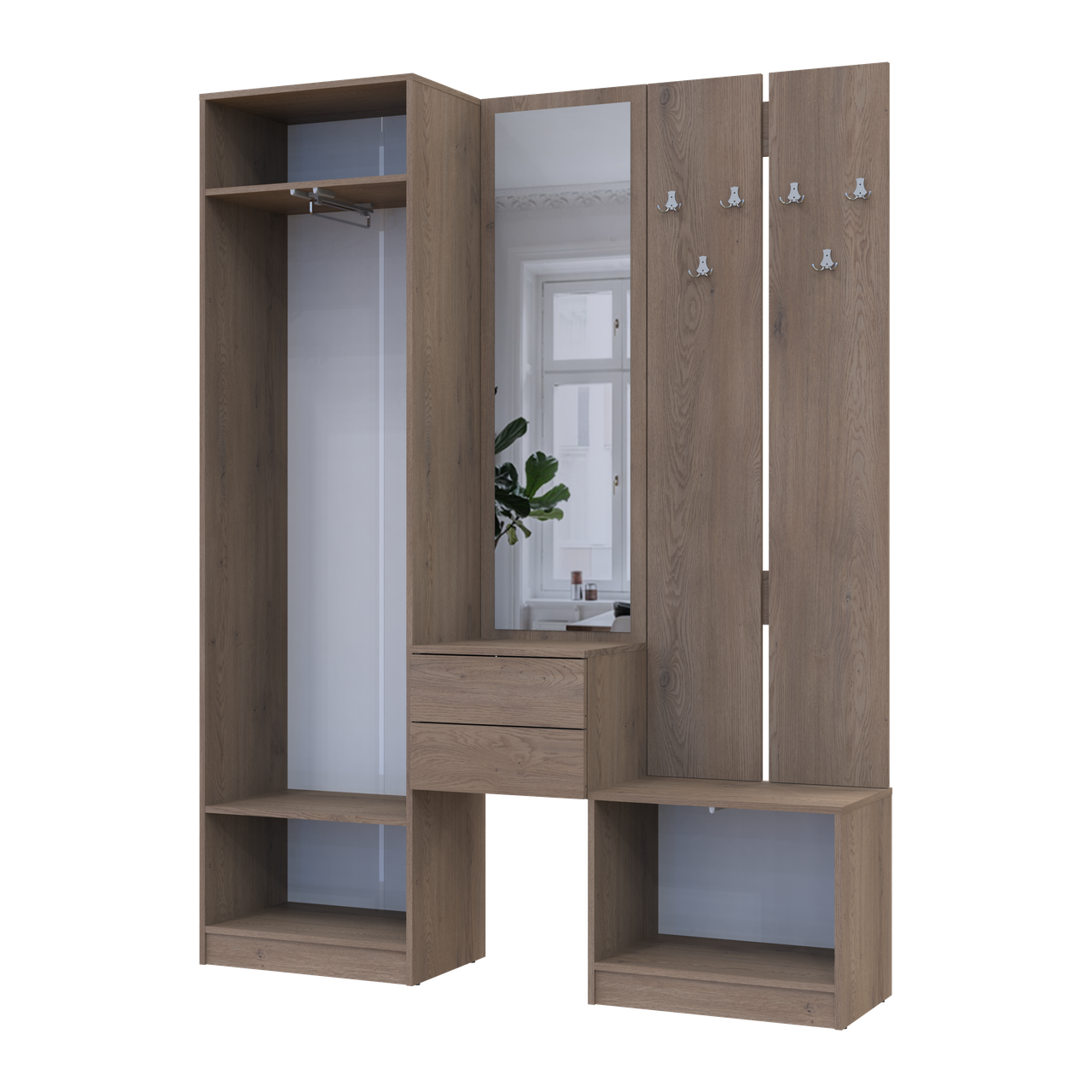 Передпокій Doros Сола Канноло/Кашемір ДСП / дзеркало 165х40х215 (42005231) 4