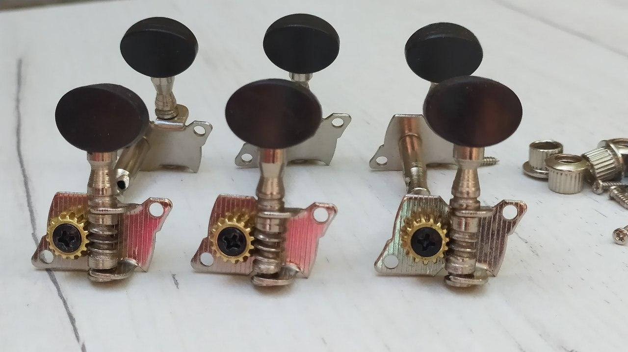 

Колки для гитары классической, акустической комплект 6шт (3+3) чёрные