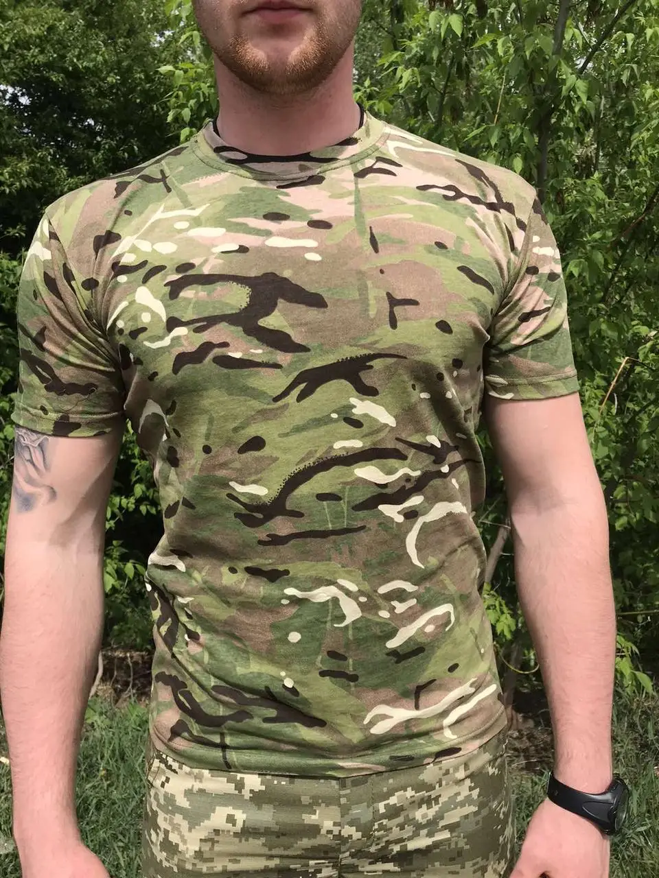 

Чоловіча тактична футболка Multicam Нацгвардія, ВСУ, ЗСУ, НГУ S, Хаки