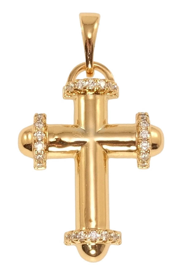 

Кулон Xuping Позолота 18K "Декоративный Крест с цирконием"
