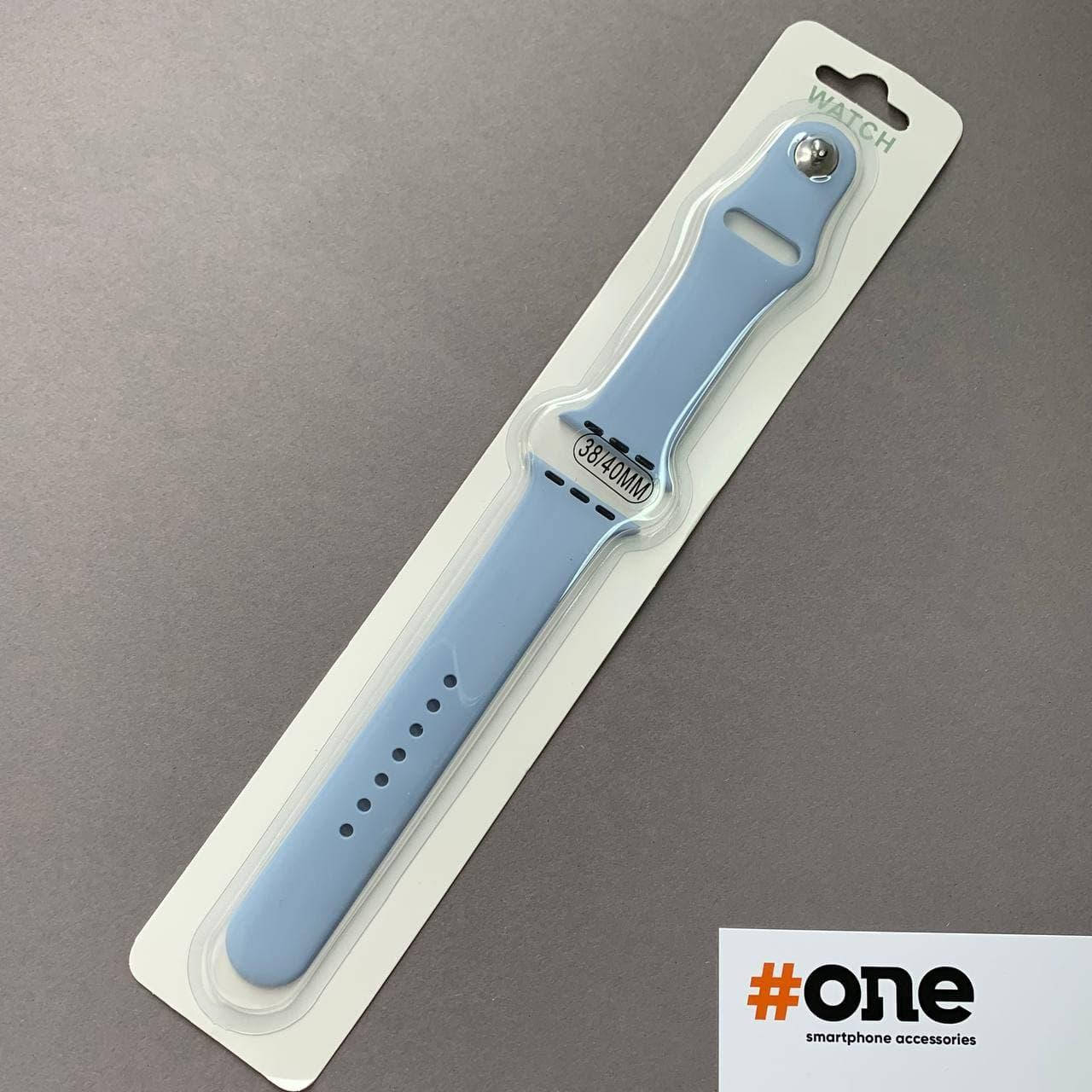 

Ремешок для Apple Watch 38 40 мм силиконовый однотонный цветной ремешок на эпл вотч 38 40 голубой 05 WTC