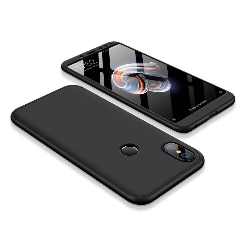 

GKK 360 чехол для Xiaomi Redmi Note 5 тонкий матовый пластиковый, Черный