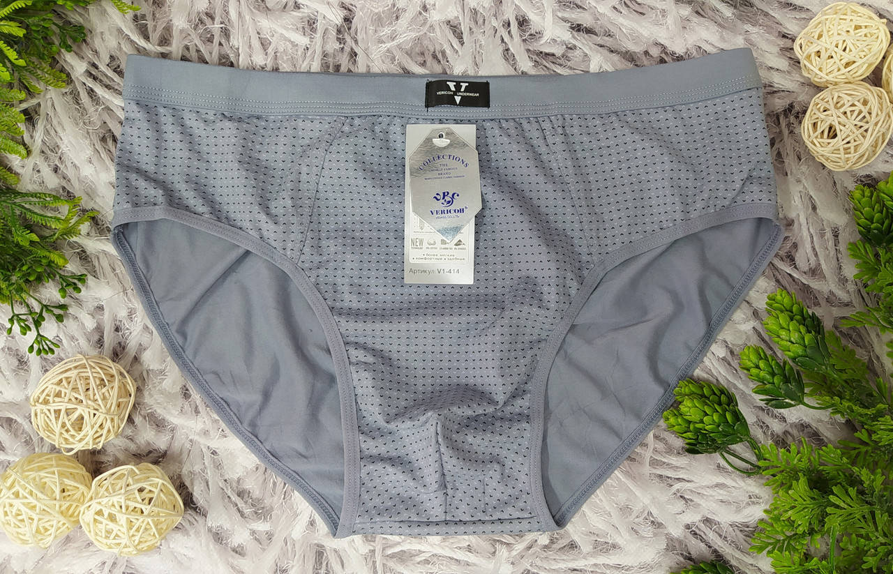 

Трусы мужские плавки р. 4XL 54-56 слипы хлопок Vericon V1-414, Разные цвета