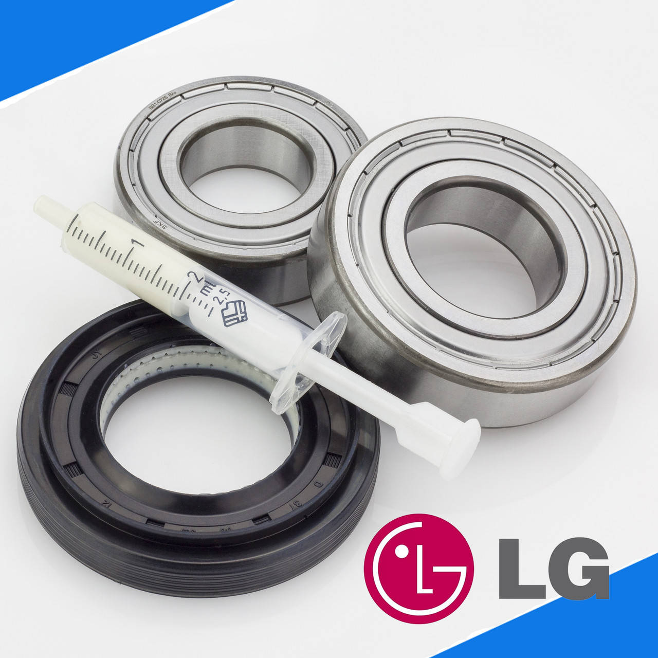 

Подшипники и сальник для стиральной машинки Lg с загрузкой бака 3.5-6кг (6205, 6206, 37*66*9.5/12)