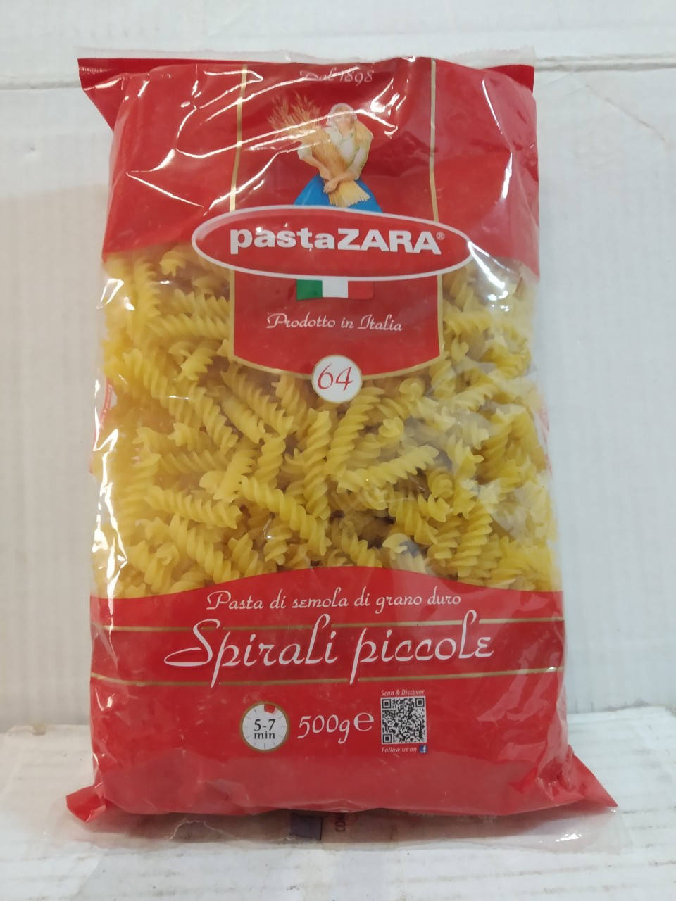 

Макароны Pasta Zara 500г. Spirali piccole №64