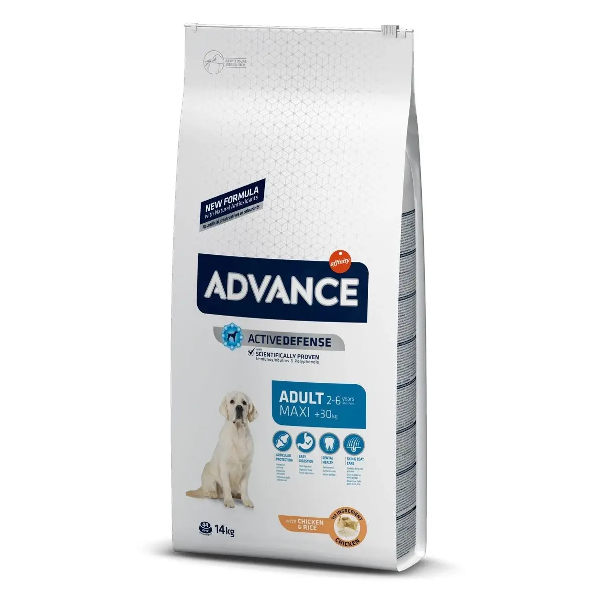 

Сухой корм для взрослых собак крупных пород Advance Maxi Adult c курицей и рисом 14 кг