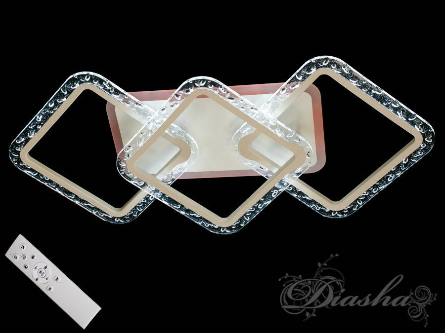 

Потолочная светодиодная люстра с диммером 60W QX2518-2+1LCWHLED3COLDIM