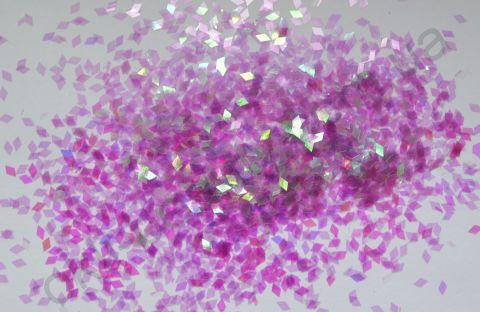 

Ромбики для дизайна ногтей «Прозрачно-сиреневые», Сиреневый