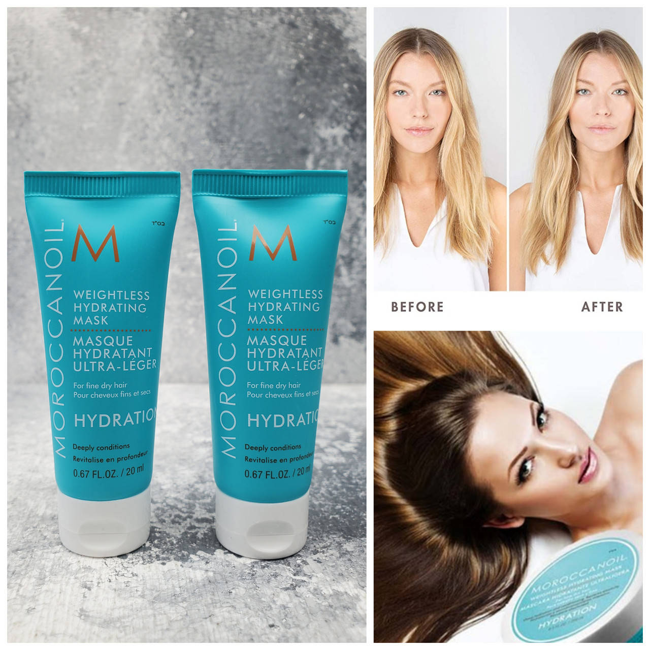 

Легкая увлажняющая маска для тонких волос Moroccanoil Weightless Hydrating Mask 20 ml