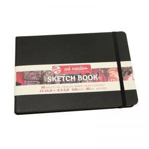 

Блокнот 14,8х21см 140г/м, Черный 80л. Royal Talens