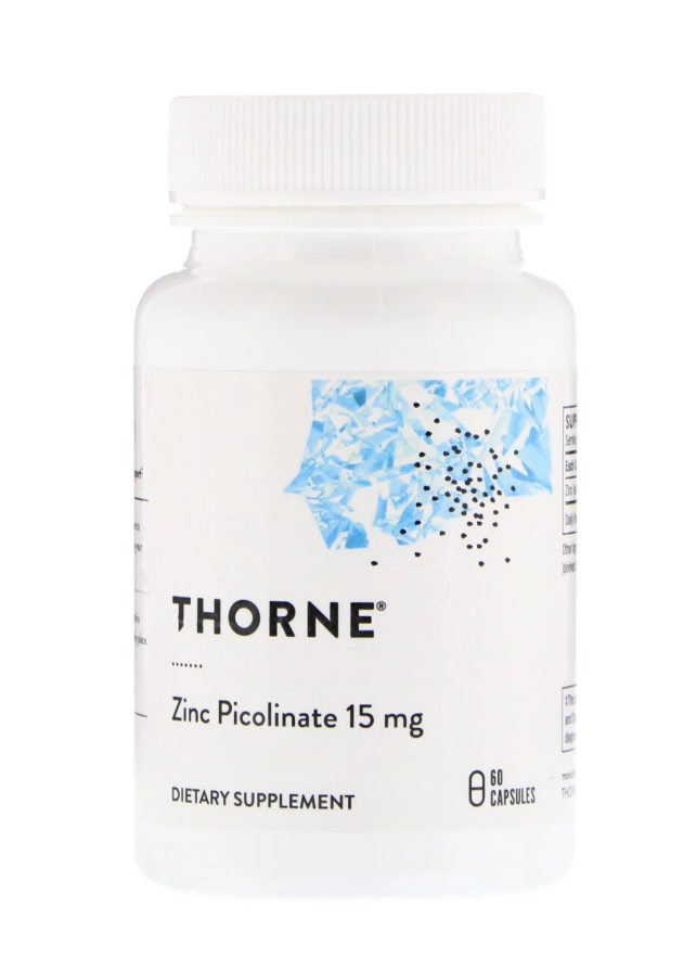 

Thorne Research, Пиколинат цинка, 15 мг, 60 капсул