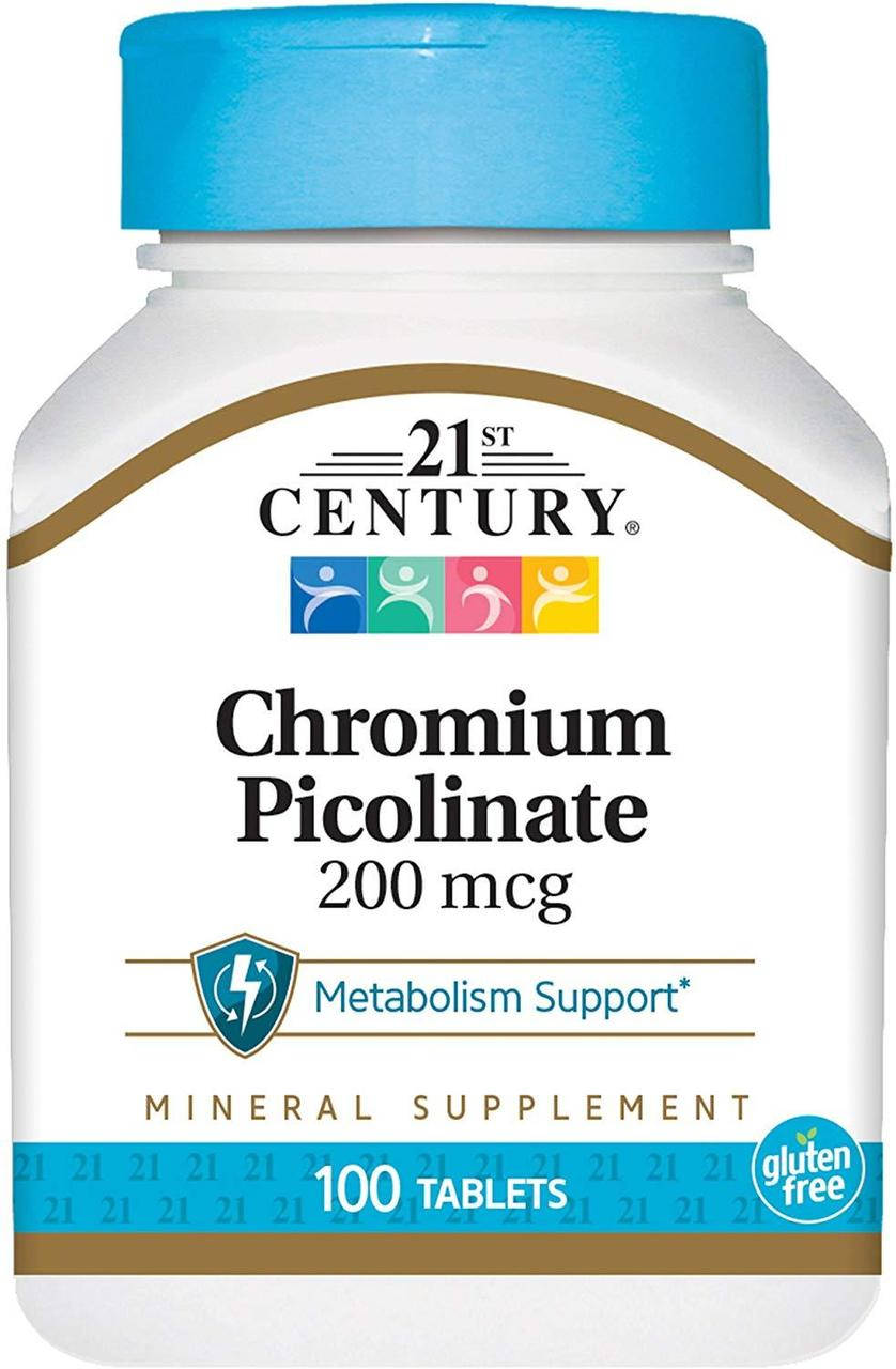 

Піколінат хрому 21st Century Chromium Picolinate 200 mcg 100 Tabs