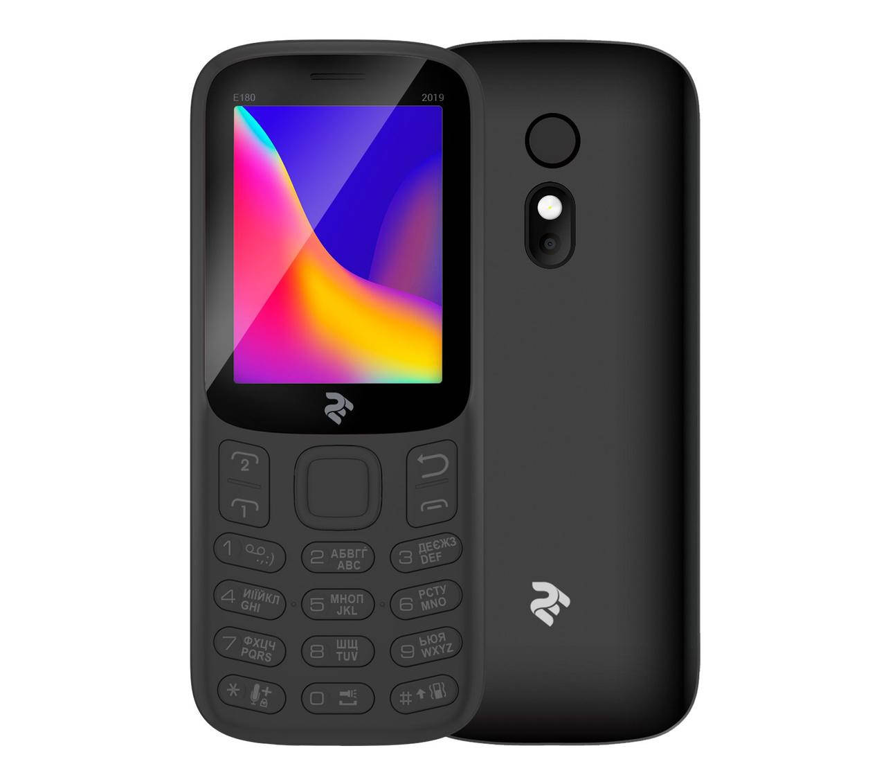 

Мобильный телефон 2E E180 2019 Dual Sim Black (680576170033), Черный