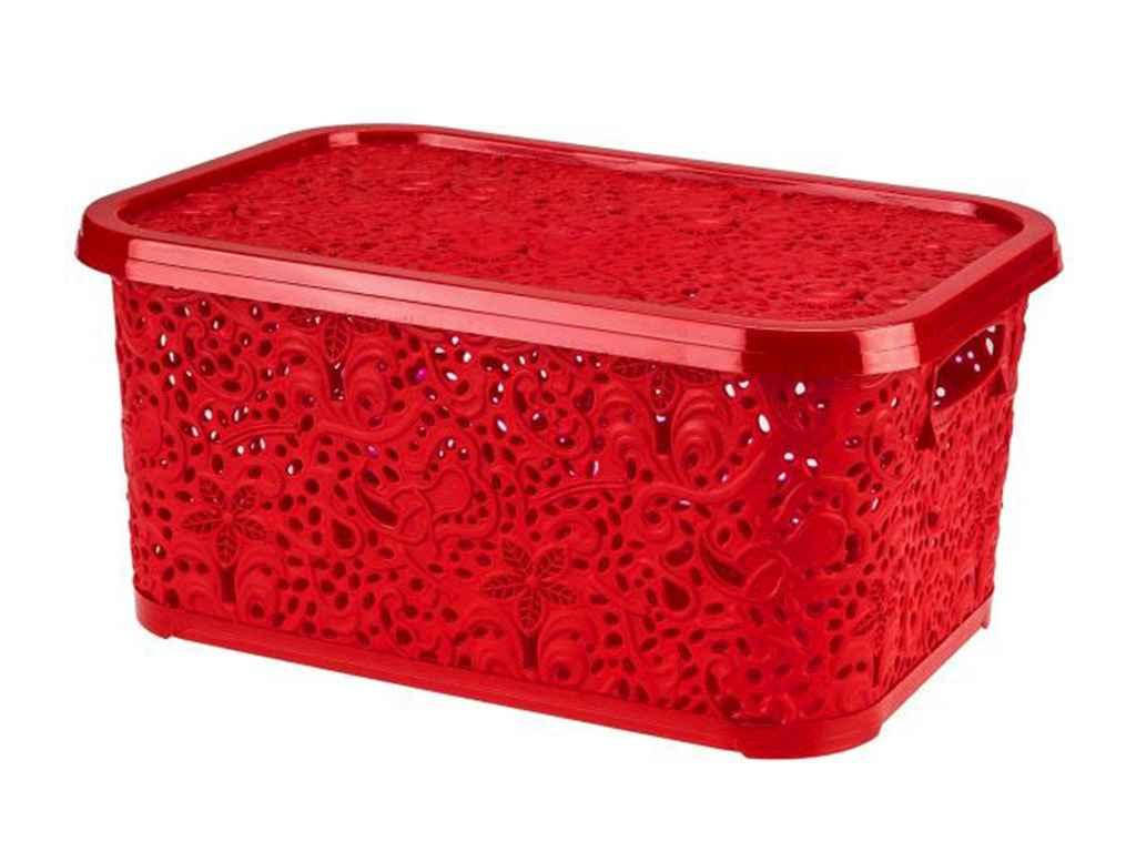 

Кошик Ажур 22л червоний 31*43,5*20см ТМ R-PLASTIC, Красный
