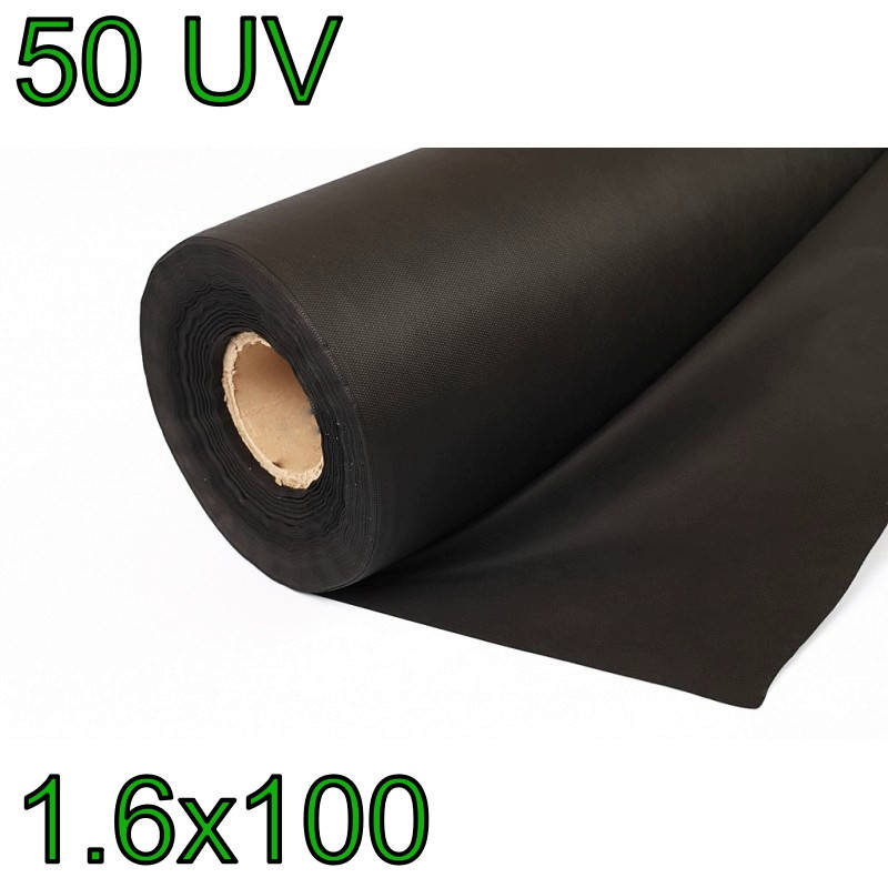 

Агроволокно AgroStar черное Р-50 (50г/м2) 1.6х100м для мульчирования, Черный