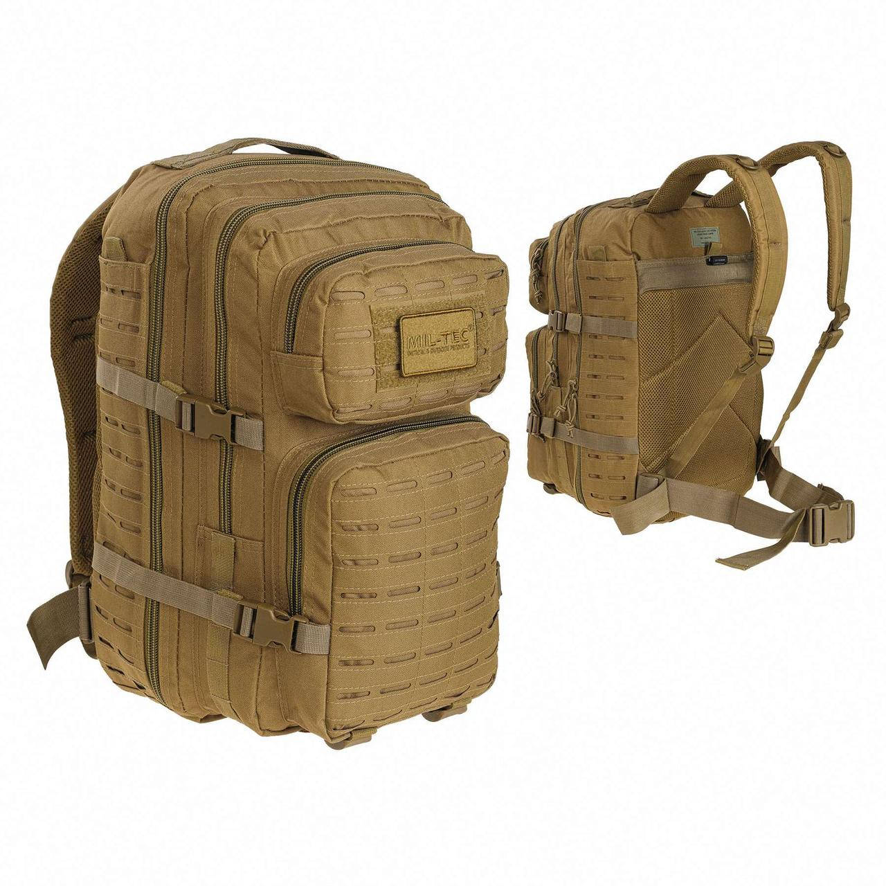 

Рюкзак тактический Mil-Tec laser cut assault штурмовой койот большой