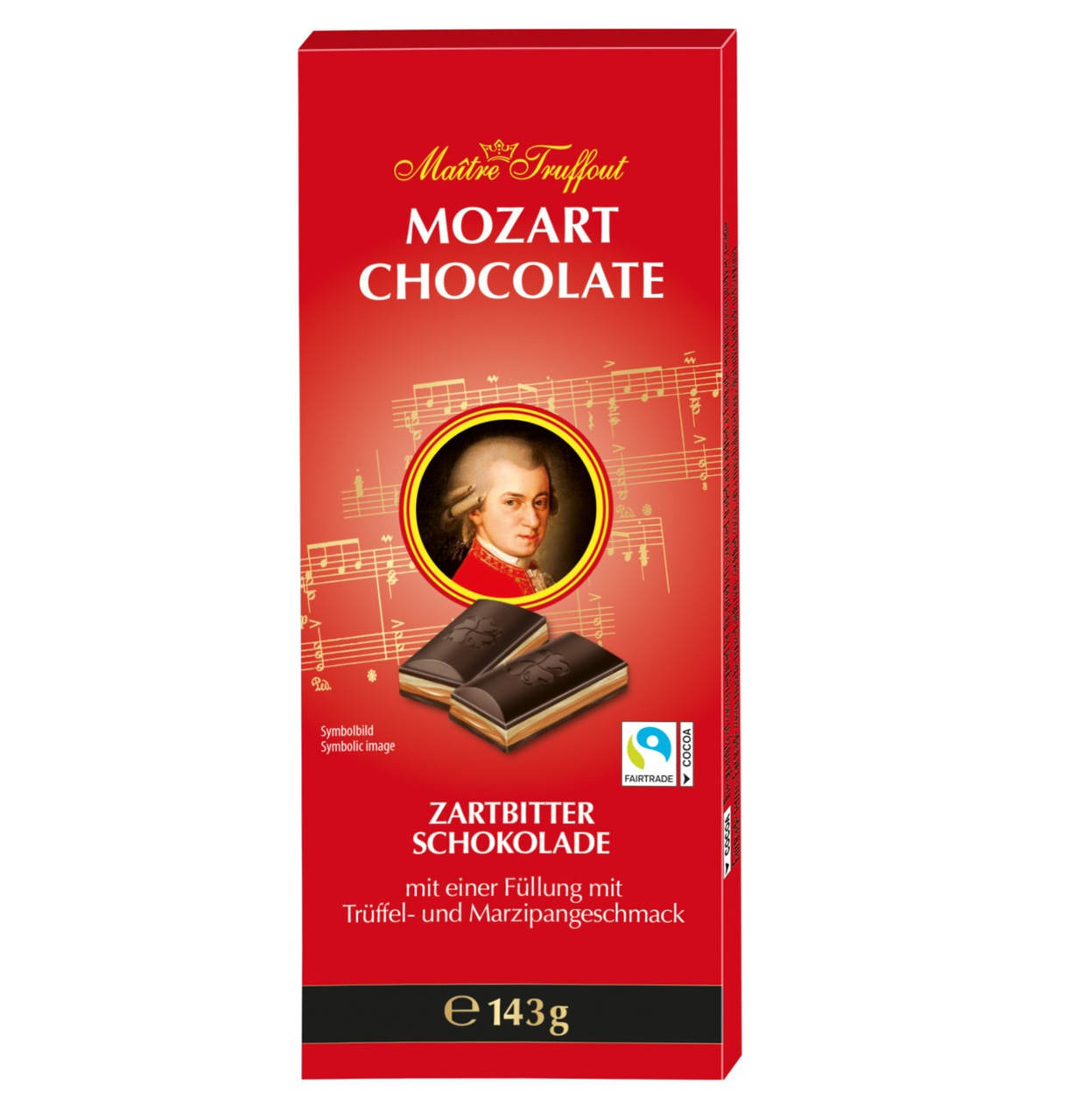 

Шоколад черный Mozart Kugeln Dark Chocolate Maitre Truffout 143 г Австрия