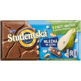 

Шоколад молочный с грушей и кусочками арахиса Studentska Mlecna, 180г Чехия