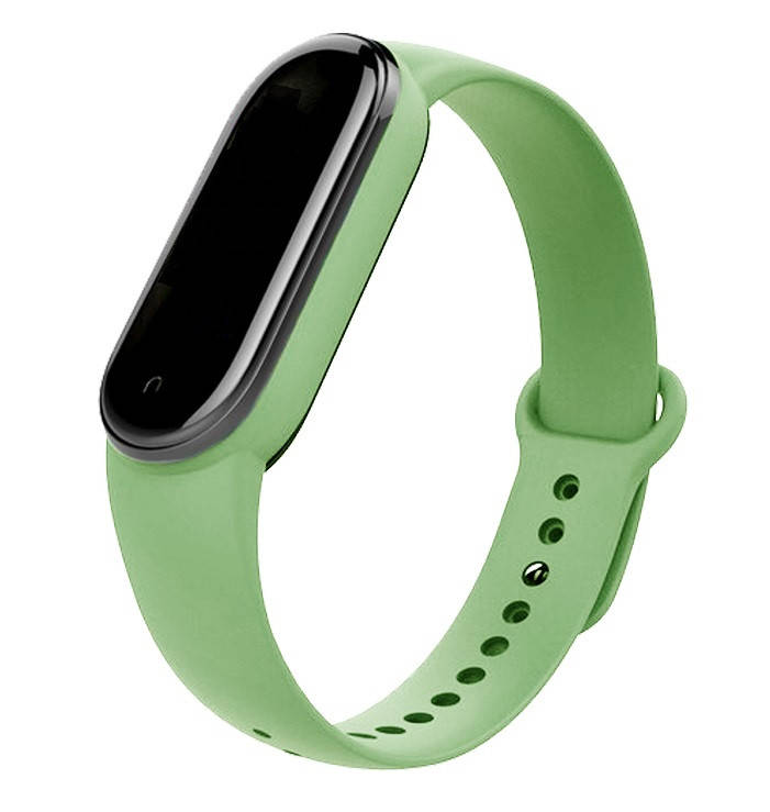 

Mi band 5 ремешок ми бенд 6 силиконовый фисташковый