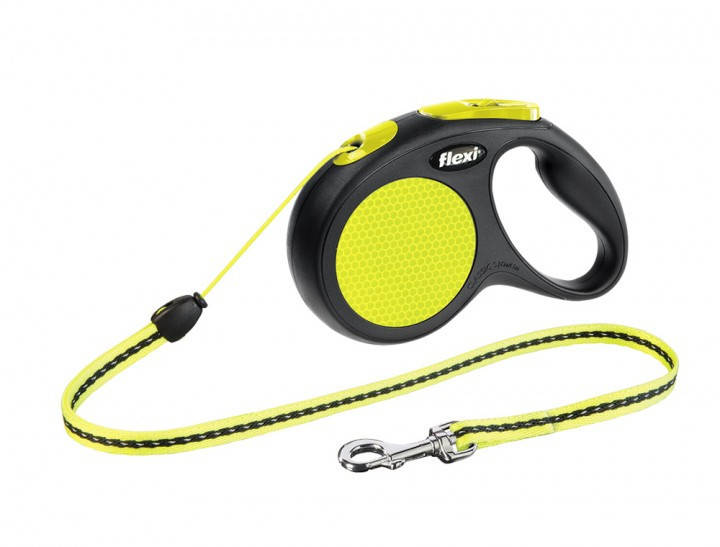 

Рулетка Flexi new classic M 5м neon трос до 20 кг