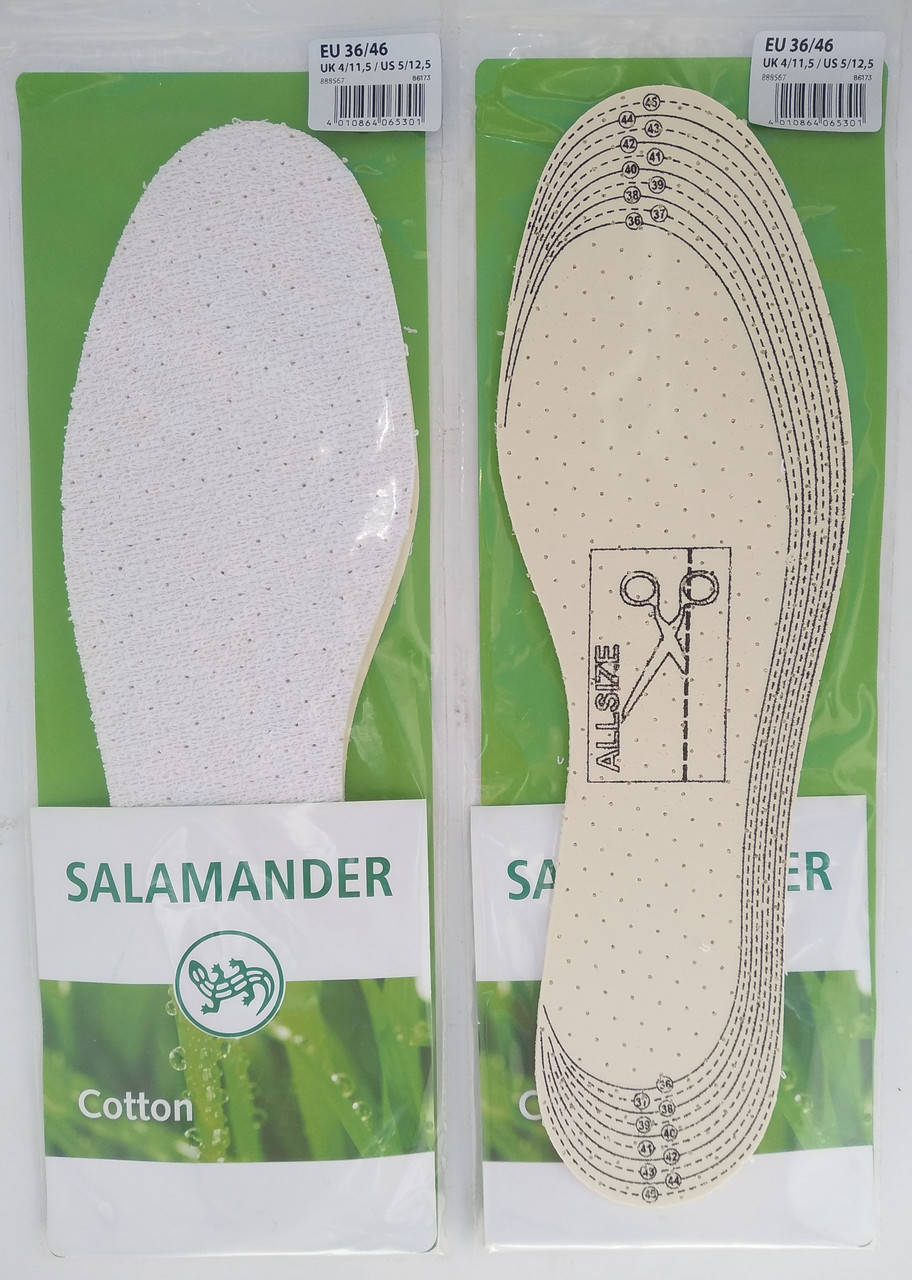 

Стельки для обуви Salamander Cotton вырезная 36-46 размеры