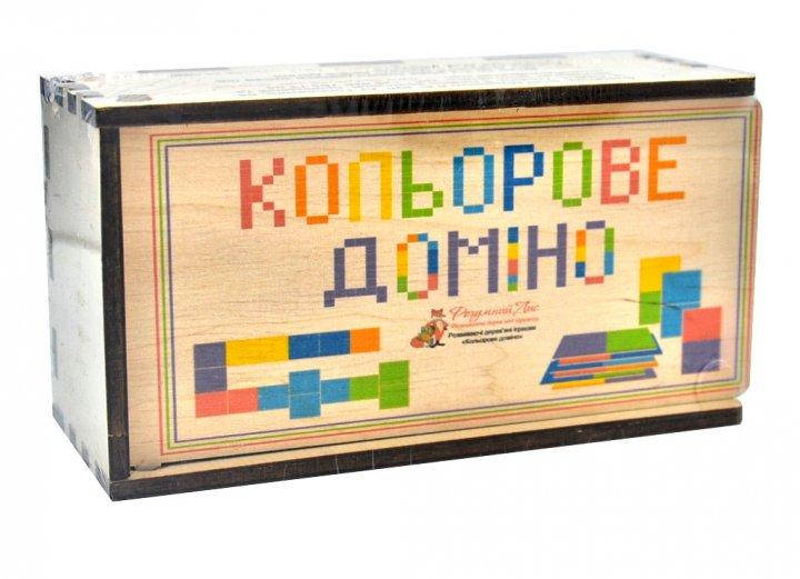 

Деревянная игра Цветное домино 90148 Розумний лис