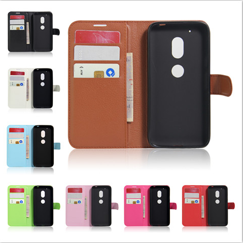 

Кожаный чехол книжка Lichee для Motorola Moto G4 Play (9 цветов), Разные цвета