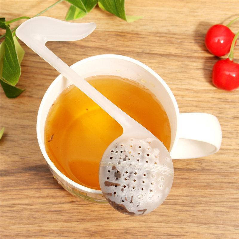 

Ситечко для заваривания чая Tea Strainer "Нотка", пластмассовое, белое.