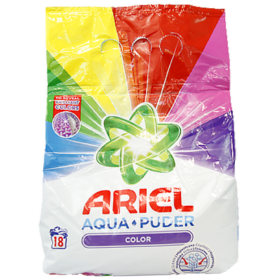 

Порошок для прання Аріель для кольорового Ariel color 18p 1,35kg 10шт/ящ (Код : 00-00011937)