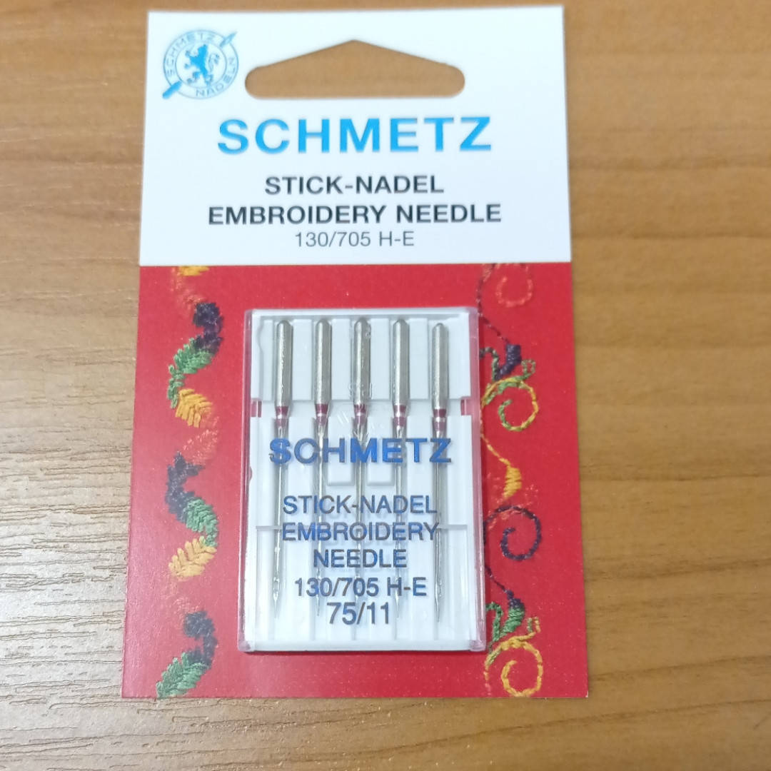 

Иглы вышивальные Schmetz Embroidery 130/705 H-E, № 75
