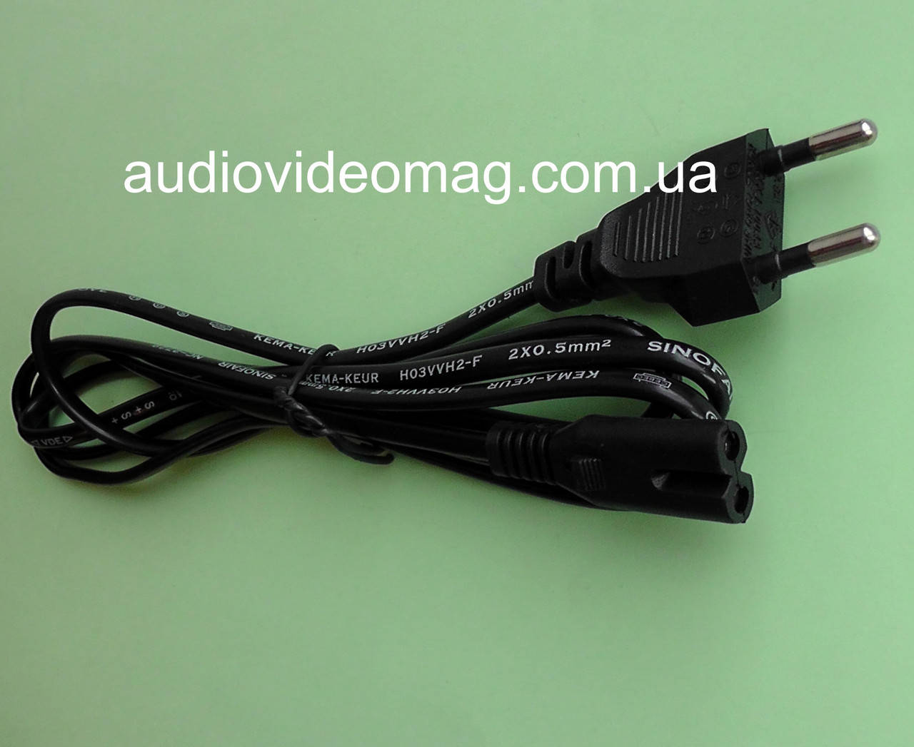 

Шнур сетевой (2 pin) двухпиновый 220V для портативной техники, 1,5 м