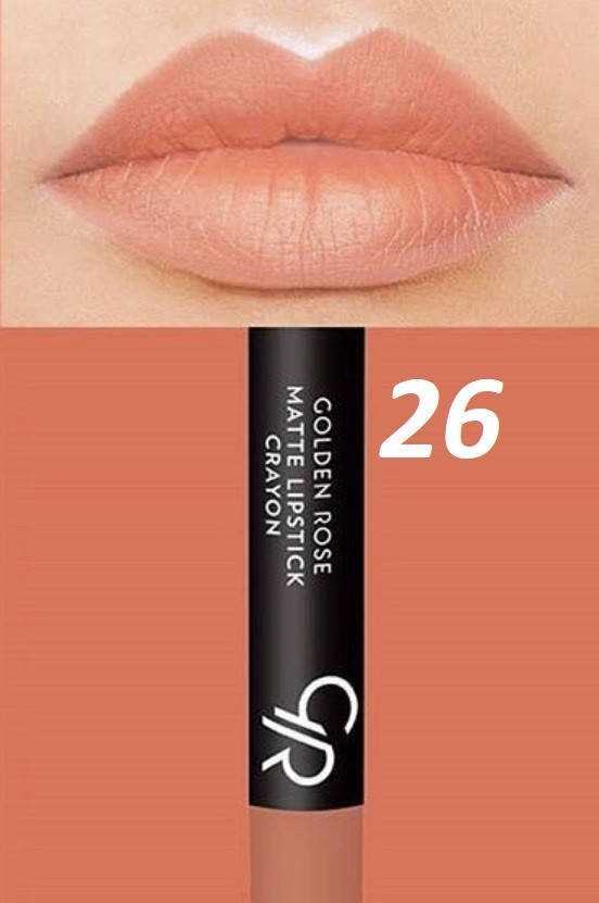 

Матовая помада-карандаш для губ Golden Rose Matte Lipstick Crayon 26