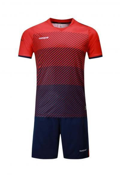 

Комплект футбольной формы 017 Красно-т.синий, L