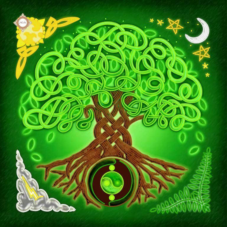 

ПС-011 Дерево жизни.ТМ Миледи. Схема для вышивки бисером декоративной подушки