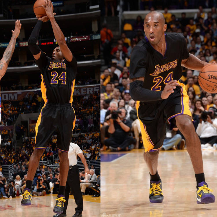 

Черная баскетбольная форма Брайант 24 Bryant (футболка+шорты) Los Angeles Lakers