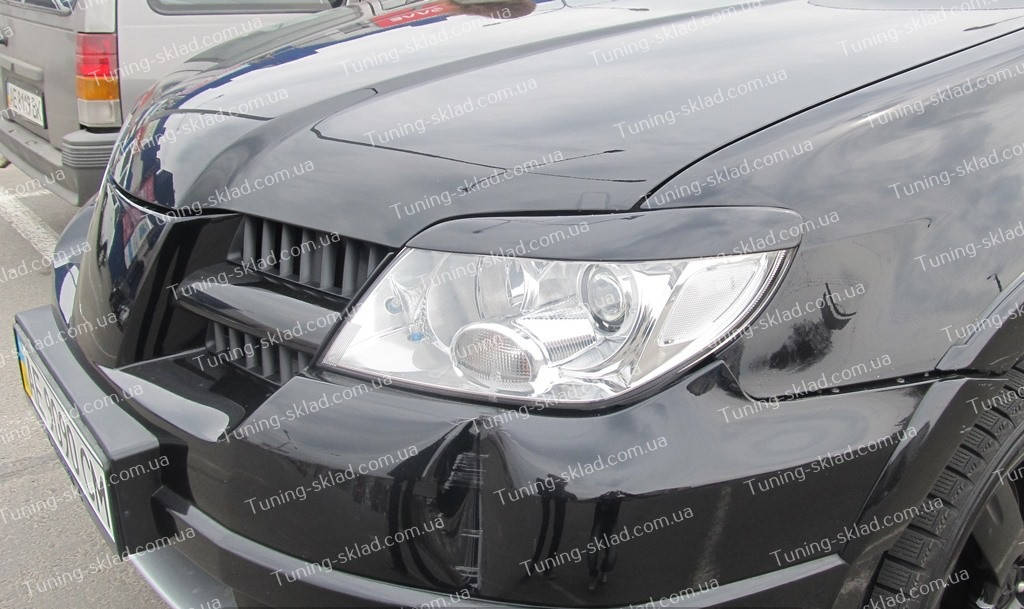 

Реснички Mitsubishi Outlander 1 (накладки на передние фары Митсубиси Аутлендер 1)