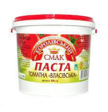 

Томатна паста 25% "Власівська" 4900г "Королівський смак"