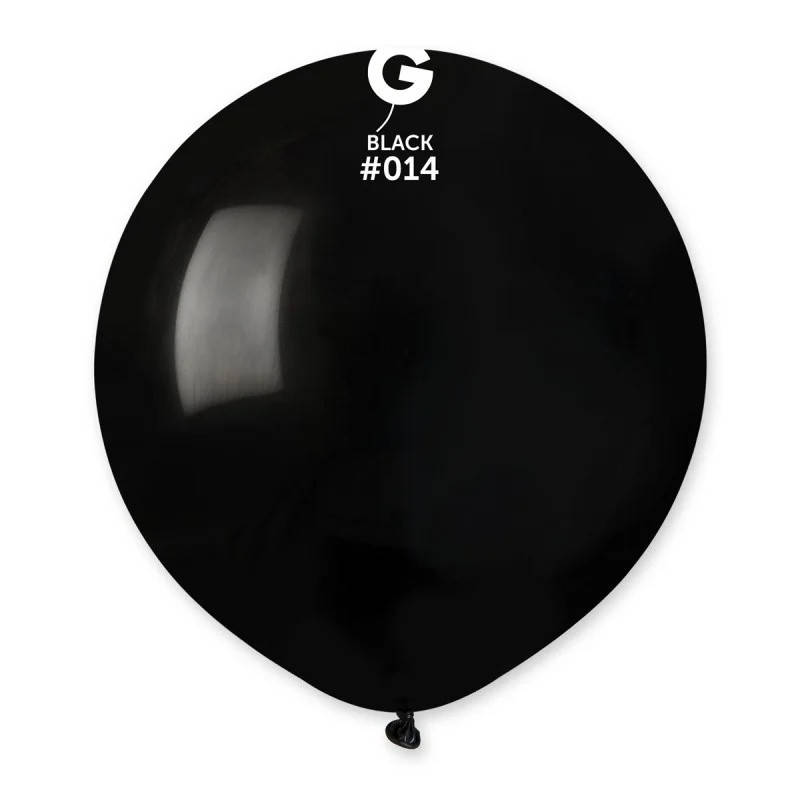 

Латексный воздушный шар 19’’ (48см) BLACK (#014) GEMAR, Черный