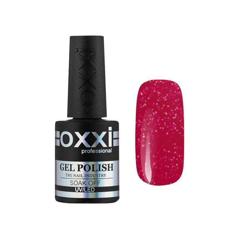 

Гель-лак для ногтей Oxxi Professional 025 красно-малиновый с микроблеском,10 мл