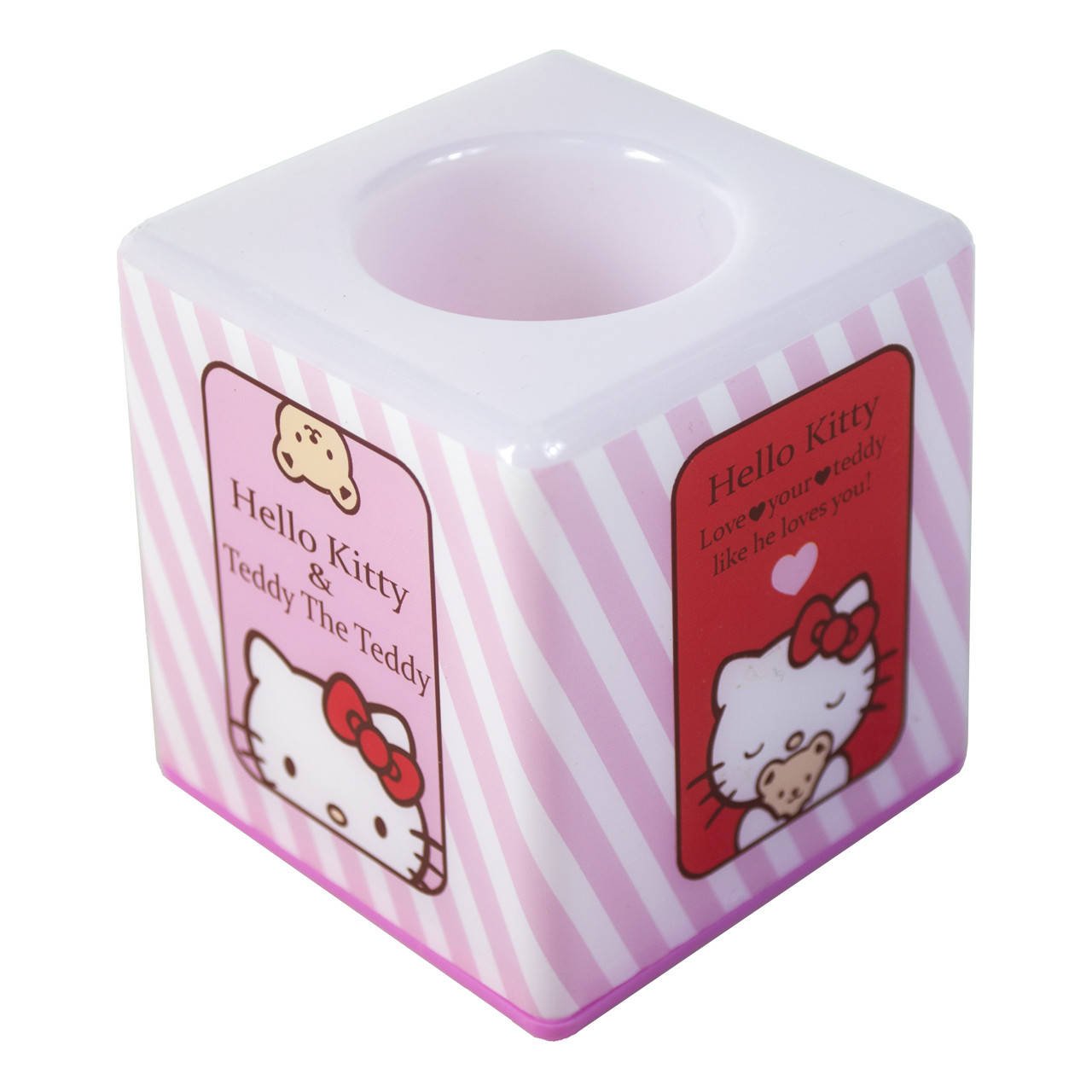 

Ночник квадратный Хелло Китти_2 полосатый с защитой от ветра