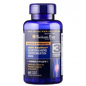 

Комплекс для суставов и связок Puritan's Pride Double Strength Glucosamine Chondroitin & MSM (60 капсул.)